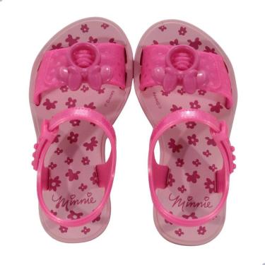 Imagem de Sandália Infantil Grendene Kids Minnie Dress Lik Com Óculos Rosa Perolado