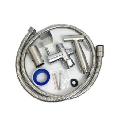 Imagem de Pulverizador de bidê, conjunto de pulverizador de bidê portátil, aço inoxidável 304, conector G7/20.3 cm, com suporte de montagem e mangueira