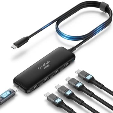 Imagem de Hub USB C de 10 Gbps, divisor USB C de 5 portas com fonte de alimentação de 100 W, adaptador multiportas USB C para hub USB C para laptop, MacBook Pro/Air M2 M1, iPad, Surface Pro, Dell, HP, Lenovo