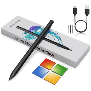 Imagem de Surface Stylus para Surface Pro 11/9/X/8/7/6/5/4/3, Surface Go 4/3/2/Surface Laptop/Studio/Book recarregável, Surface Pro 11 Caneta Copilot para Surface, preta