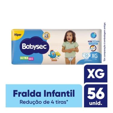 Imagem de Fralda Infantil Babysec Hiper 1 Pacote Tamanho XG - 56 Unidades