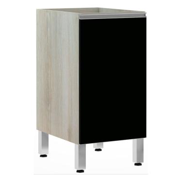 Imagem de Balcão Sem Tampo 40cm Lis Legno Crem e Preto Tx