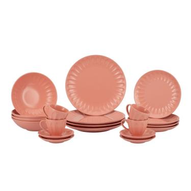 Imagem de Aparelho De Jantar 20 Peças Em Cerâmica Haus Concept Linha Decorato Coral