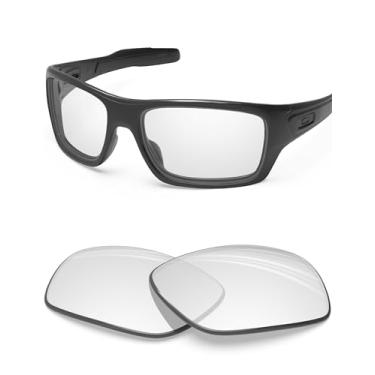 Imagem de BLAZERBUCK Lentes de reposição polarizadas anti-sal para óculos de sol Oakley Turbine OO9263, Hd Clear com bloqueio de luz azul, 0