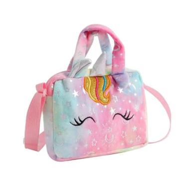 Imagem de Bolsa Infantil Unicórnio do Arco-Iris - Crossbody Fofa e Encantadora para Meninas! (Rosa)