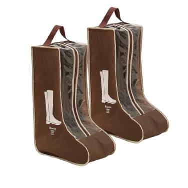 Imagem de Rikyo 2 Conjuntos De Armazenamento Botas, Botas Curtas Portáteis E Altas Ou Bolsa Protetora, Sacos Pó Para Sapatos, Capas Sapatos Viagem, Capa Transparente, Organizadores Embalagem Tênis Adultos (Ma