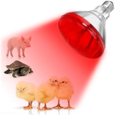 Imagem de DaToo Lâmpada De Aquecimento Infravermelho Para Galinhas, Holofote Vermelho 150 W, Lâmpadas Chocadeiras, Galinheiros, Animais Estimação, Pintinhos, Répteis, Serviço Alimentação (1 Pacote)