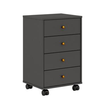 Imagem de Mesa de Cabeceira Presence 4 Gavetas Grafite