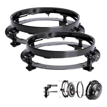 Imagem de Par Suporte Farol Led 7pol Jeep Fusca Opala Kombi Troller - STORE AUTO