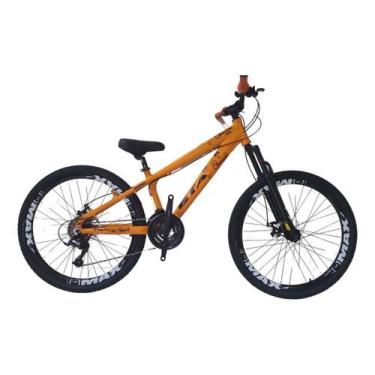 Imagem de Bicicleta 26 Gta Rebel DH Freeride Cor Laranja 21v Freio a Disco Rodas