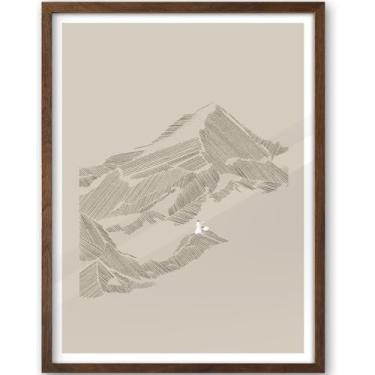 Imagem de iHery Arte de parede emoldurada cristã de madeira de carvalho natural One Lost Sheep, grande 40,6 x 50,8 cm Jesus moderno deixa as 99 ovelhas versículos bíblicos arte em tela, decoração de quarto