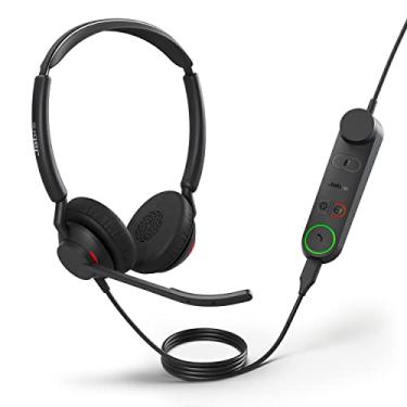 Imagem de Jabra Fone de ouvido estéreo com fio Engage 50 II com controle de chamada de link - Tecnologia de 3 microfones com cancelamento de ruído, cabo USB-A - funciona com todas as principais plataformas de