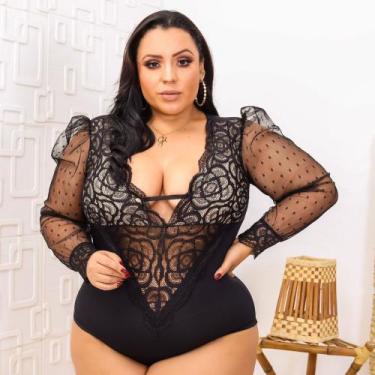 Imagem de Body de Renda com manga de Tule - Nanda Fashion Boutique, Perto, G1