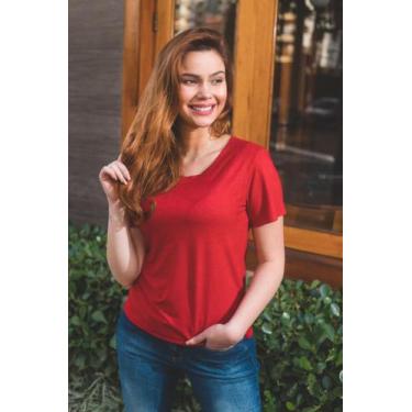 Imagem de blusa feminina suede manga curta basica lisa - moda filo, Marrom, m