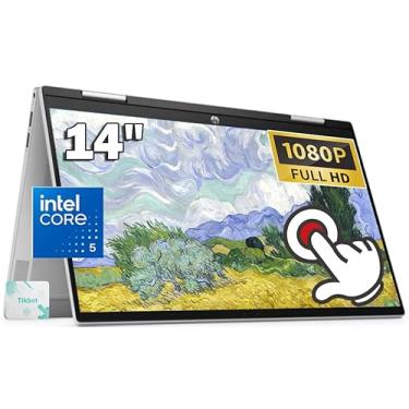 Imagem de HP Notebook Pavilion x360 14 polegadas 2 em 1 - tela sensível ao toque FHD IPS - Intel Core i5-1235U (>i7-1260U) - Wi-Fi 6 - Bluetooth - prata, Windows 11 - com caneta Stylus (16 GB de RAM | SSD de 1