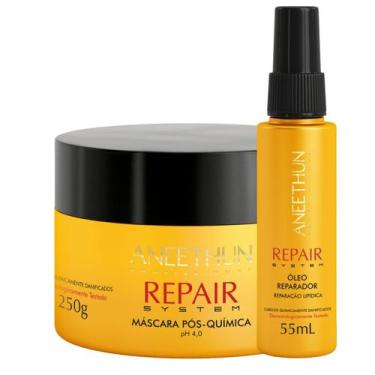 Imagem de Kit Máscara e Óleo Pós-Química Aneethun Linha Repair System