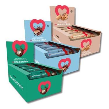 Imagem de Combo Proteína Latam Fit Cocada Wafer Paçoca Com Cookies