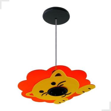 Imagem de Luminária Pendente Leão Bicho Zoo Safari Teto Quarto Menina (o) Infant