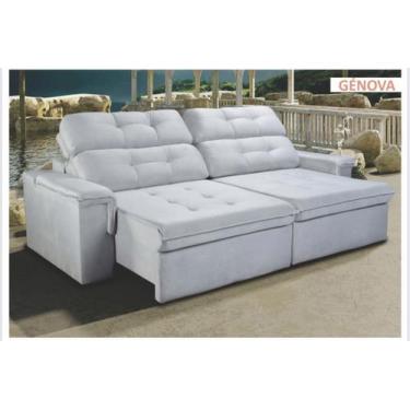 Imagem de Sofá retrátil e reclinável Génova 2,90 suede aveludado  - Estofados Ma
