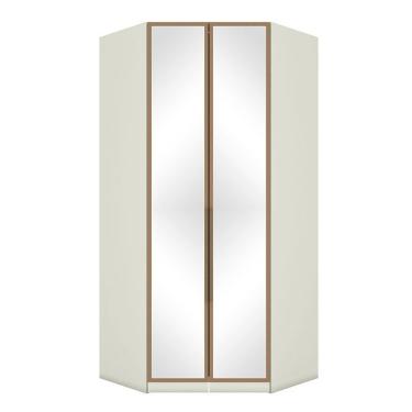 Imagem de Armário De Canto Closet 2 Portas Com Espelhos New Predileto Areia Jequitibá - Henn