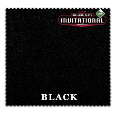 Imagem de Championship Invitational Teflon Bilhar mesa de bilhar pano de feltro - com pontos - trilhos pré-cortados - revendedor autorizado (preto, 2,7 m)