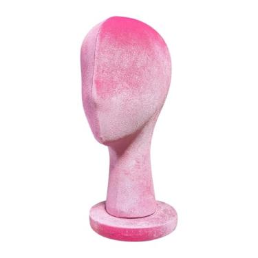 Imagem de Generic Cabeça de manequim para casa, loja de varejo, cabeça de manequim para óculos, fone de ouvido, cachecol, chapéu, Rosa Vermelha
