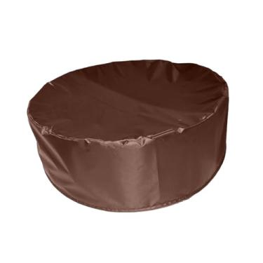 Imagem de Dynwave Capa redonda para piscina, capa para caixa de areia, cobertura, protetor para piscina inflável, areia e brinquedos longe de poeira e chuva, jardim, Café 122x30cm