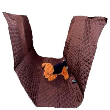 Imagem de Capa Protetora para Banco de Carro, Impermeável Universal, Dianteiro e Traseiro, Unidade e Kits de 2 e 3 Peças, Microfibra Matelada (Marrom, Traseiro Padrão)