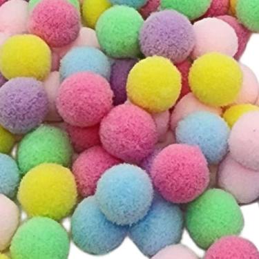 Imagem de Pompom poliéster 10mm para Laços Tiaras Roupas e Artesanatos com 100 u