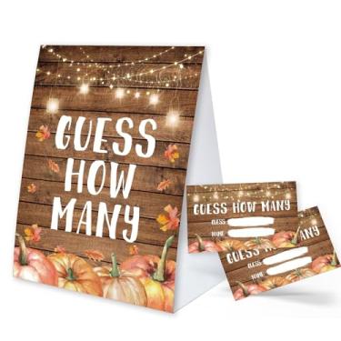 Imagem de Jogos de festa de doces de Ação de Graças, adivinhe quantos doces estão no pote (1 placa + 50 cartões), jogos de festa de Ação de Graças, decorações de festa de ação de graças, ideias de festa de ação