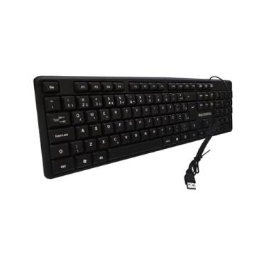 Imagem de Teclado USB ABNT2 para Computador, Layout Completo, Conexão USB, Preto