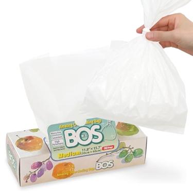 Imagem de Sacos descartáveis com vedação de odor BOS Amazing para fraldas, resíduos de alimentos, resíduos de animais de estimação ou qualquer produto higiênico – Durável e sem cheiro (90 sacos) [Tamanho: M, Cor: Branco]