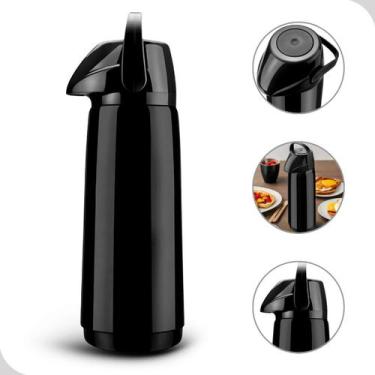 Imagem de Garrafa Térmica Air Pot 1,8L Slim Pressão Preto Invicta, 1,8L, Preto