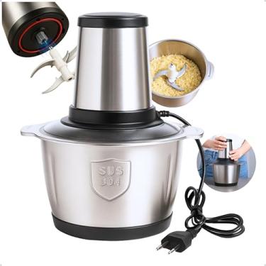 Imagem de Processador Triturador Picador moedor de alimemto 2 litros em Inox Elétrico Carne Legumes vegetais 110 v 850w