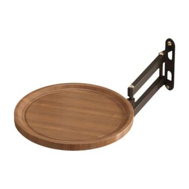 Imagem de DimyFew Mesa de parede giratória, mesa lateral, prateleira de parede simples e prática, prateleira de cabeceira para armazenamento, chá, loja de