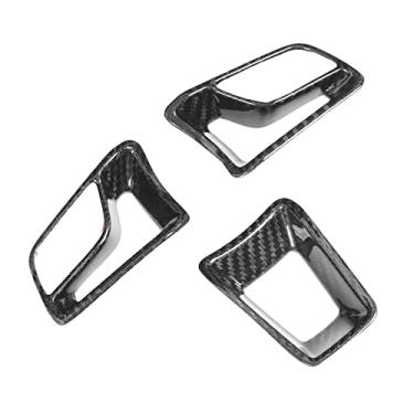 Imagem de aqxreight Tampa do Volante do Volante Antecorrente Painel de Controle de Fibra de Fibra de Carbono Adesivo de Decalque para 718 911 é a Substituição de 2014 para 2016 Premium 2016? 2017. para e Qual