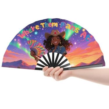 Imagem de 26 em botas resistentes no chão leque de mão, grande onde eles fãs em leques dobráveis, fãs de barulho alto para dança de linha, fãs de mão ocidental para mulheres, ventilador de pop pop portátil para
