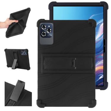 Imagem de Capa para tablet TABWEE T90/TABWEE W90 28 cm, silicone macio adequado para crianças com suporte ajustável, proteção total à prova de choque, para tablet TABWEE T90/TABWEE W90 de 11 polegadas (preto)