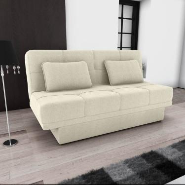Imagem de Sofá-cama Sany 3 Lugares Reclinável com Baú Bouclê Natural - Matrix