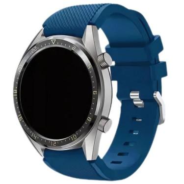 Imagem de Pulseira 20mm Silicone Confort para Relógio Digital A7 Poolsy, Azul Pe