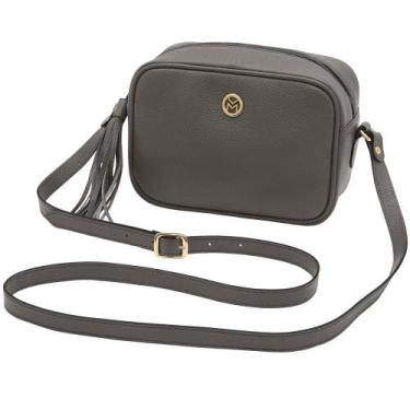 Imagem de Bolsa de Couro Mariart Titânio II, Cinza