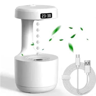 Imagem de Umidificador Gotas De Água Gravidade Com Relógio Digital Led