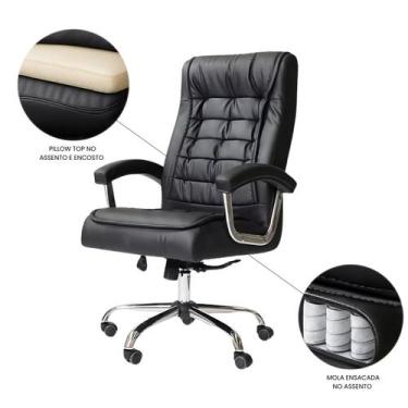 Imagem de Cadeira De Escritório Miami Presidente Ergonômica Tecnológica Molas En