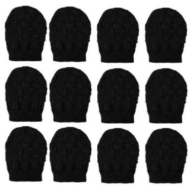 Imagem de Kit C/12 Touca Gorro Tamine D-19 Duplo Unissex Tijolinho, Preto