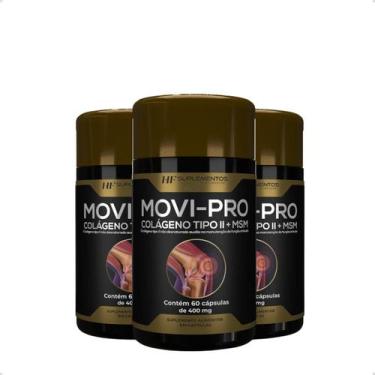 Imagem de 3x movi-pro colageno tipo ii premium 60 caps hf suplementos