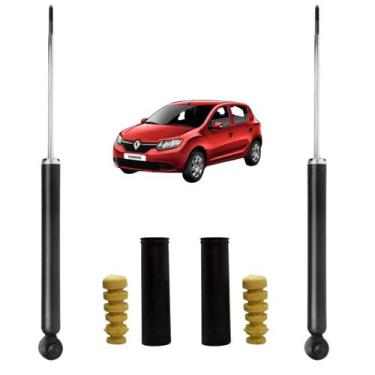 Imagem de 2 Amortecedor Traseiro Kayaba+Kit Batente Sandero 2007 2008, TRASEIRO