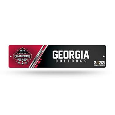 Imagem de Rico Industries Placa de rua de plástico NCAA Georgia Bulldogs 2021-22 CFP National Champions High Res