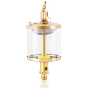 Imagem de YUCHENGTECH 1/4" PT Tipo de válvula de agulha tipo óleo copo de visão gravidade gotejamento óleo óleos de alimentação (200ml)