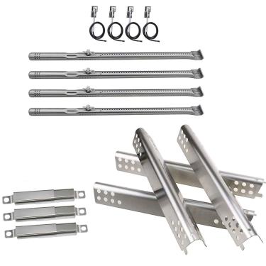 Imagem de Peças de substituição para grelha Charbroil Advantage 463344116, queimador de tubo de grelha, escudo de placa de calor, tubo de transporte ajustável e grelha de reposição para churrasqueira de gás Char-Broil 463344116, 466344116