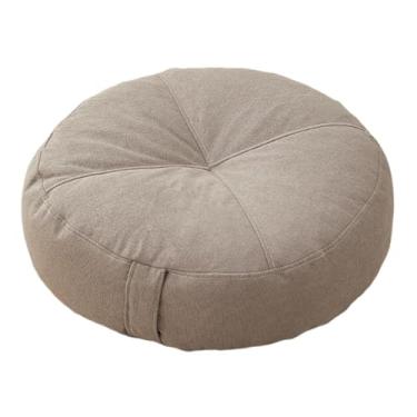 Imagem de MotiveTech Almofada de Chão Redonda, Almofada de Assento de Chão, Assento de Confortável para Adultos E, Cadeira, Sofá, Cinza Claro, Tamanho real